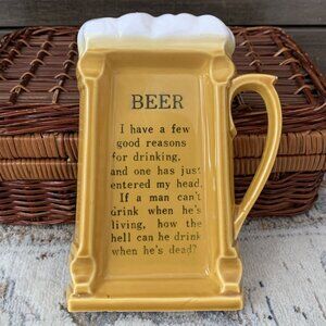 Vintage Enesco Japan Beer Mug Ashtray Stein Ash Tray Vintage